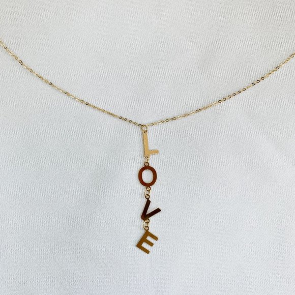 Gavriel LOVE is LOVE Charm Necklace 14K Gold